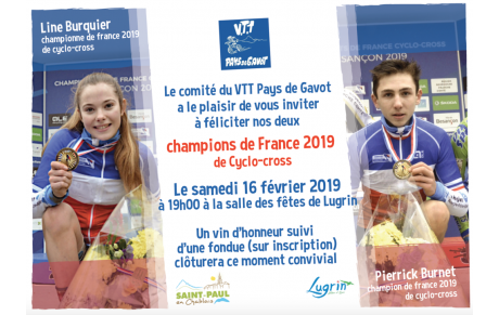Venez féliciter nos champions !